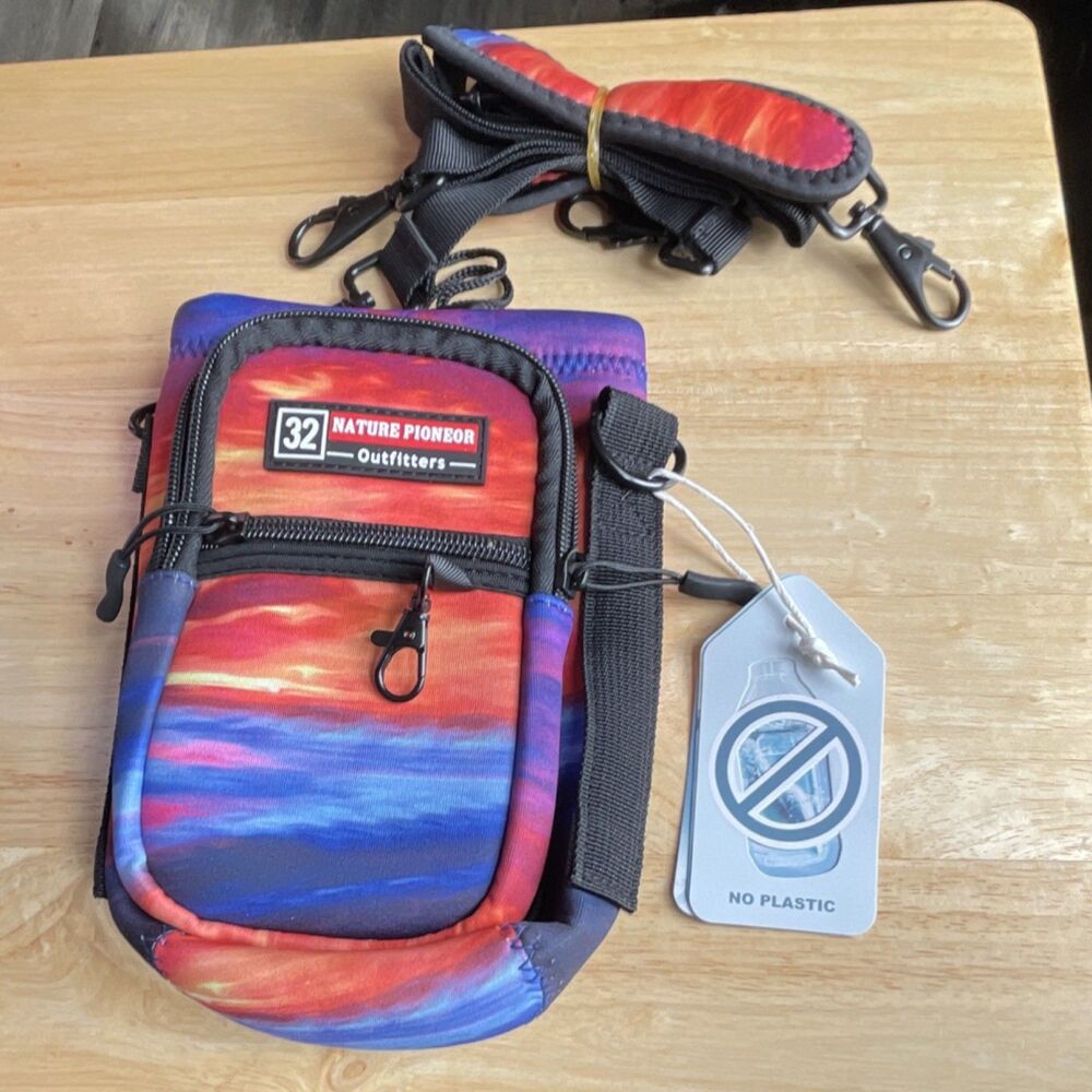 32 Nature Pioneer Outfitters Sunset Crossbody Water Bag Detachable Strap
